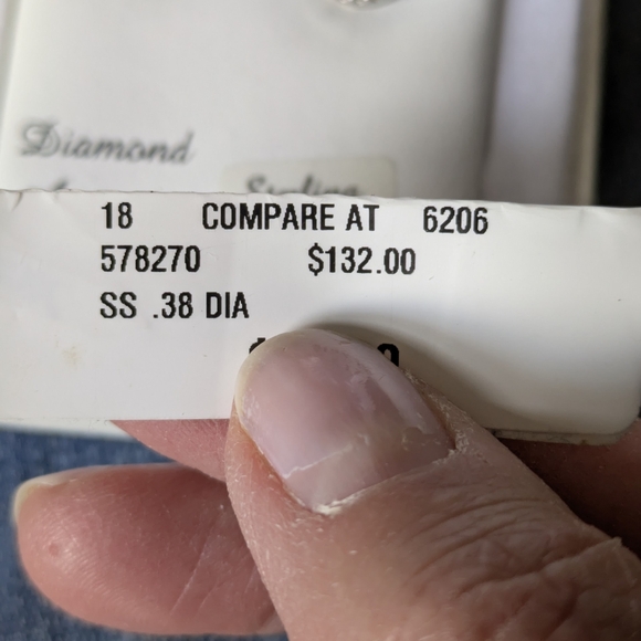 Diamond Cluster Earrings .38tcw sterling silver - Picture 5 of 6